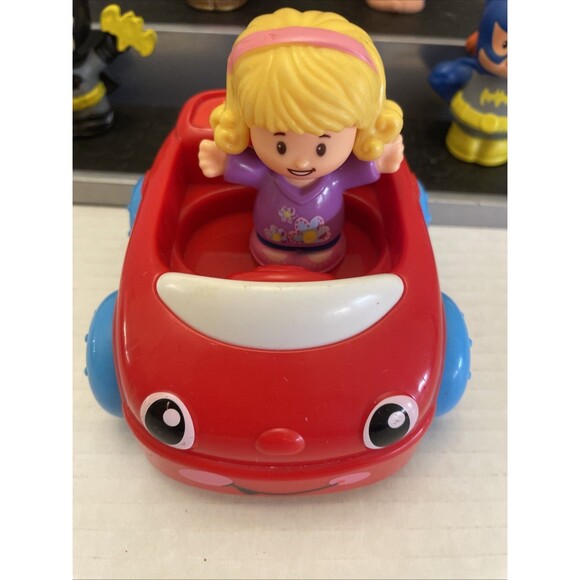 Fisher Price Little People Mixed Lot of 8 Batman Barbie Baby Musical Car Drivers - Picture 2 of 16